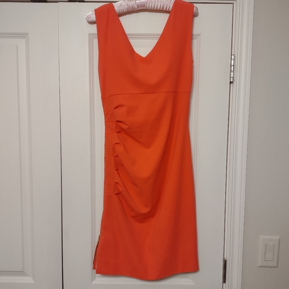 Gorgeous Coral Escada Form Fitting Sleeveless Dress EUC - Picture 7 of 11